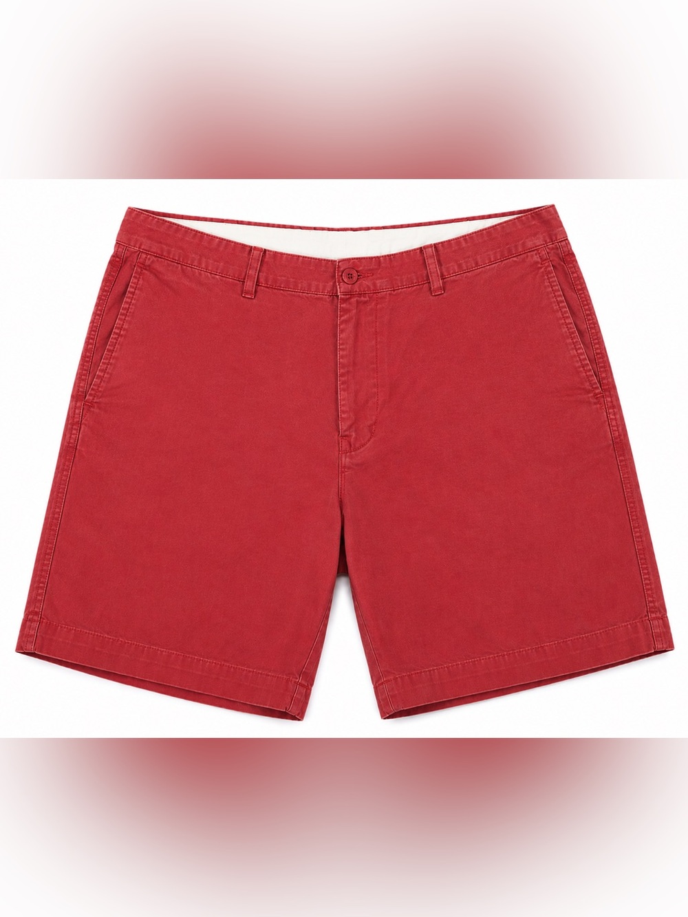 Vintage Y2K Izod Men's Red Flat-Front Chino Cotton Shorts - 34W